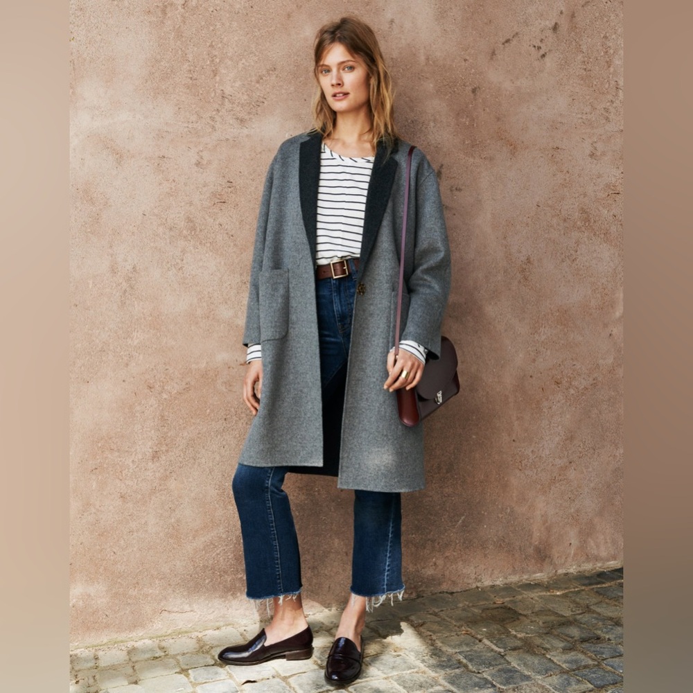 Madewell Monsieur Wool Blend Coat Large
